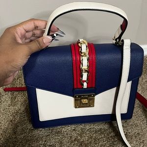 Aldo Red White Blue Handbag